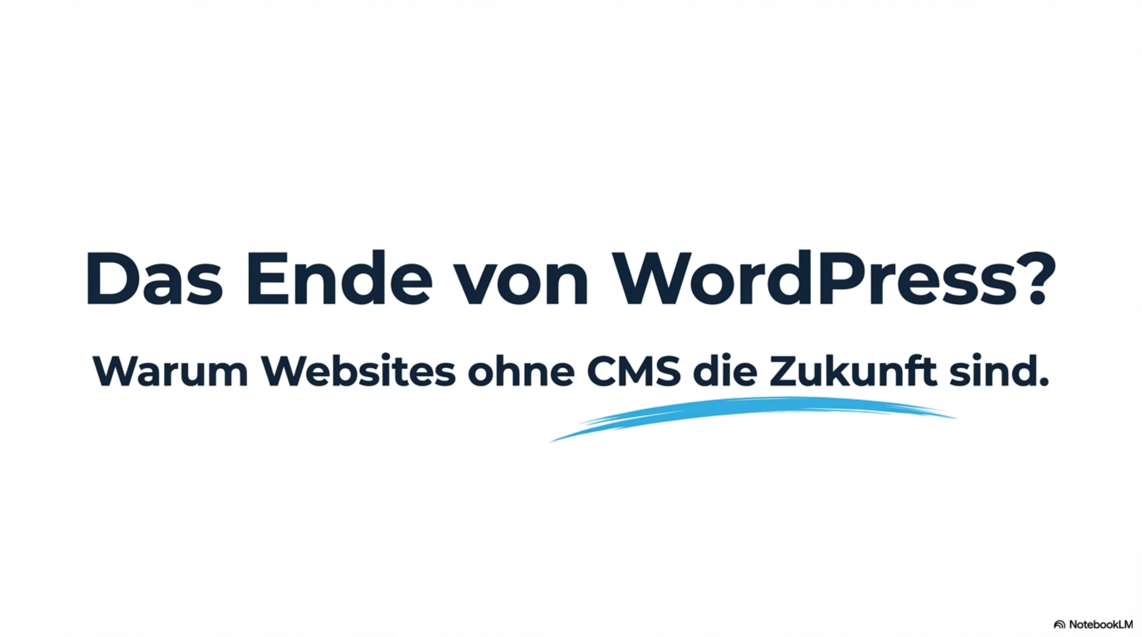 Slide 1 von 10: Das Ende von WordPress